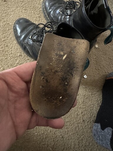 Fixing a boot heel (the inside one)